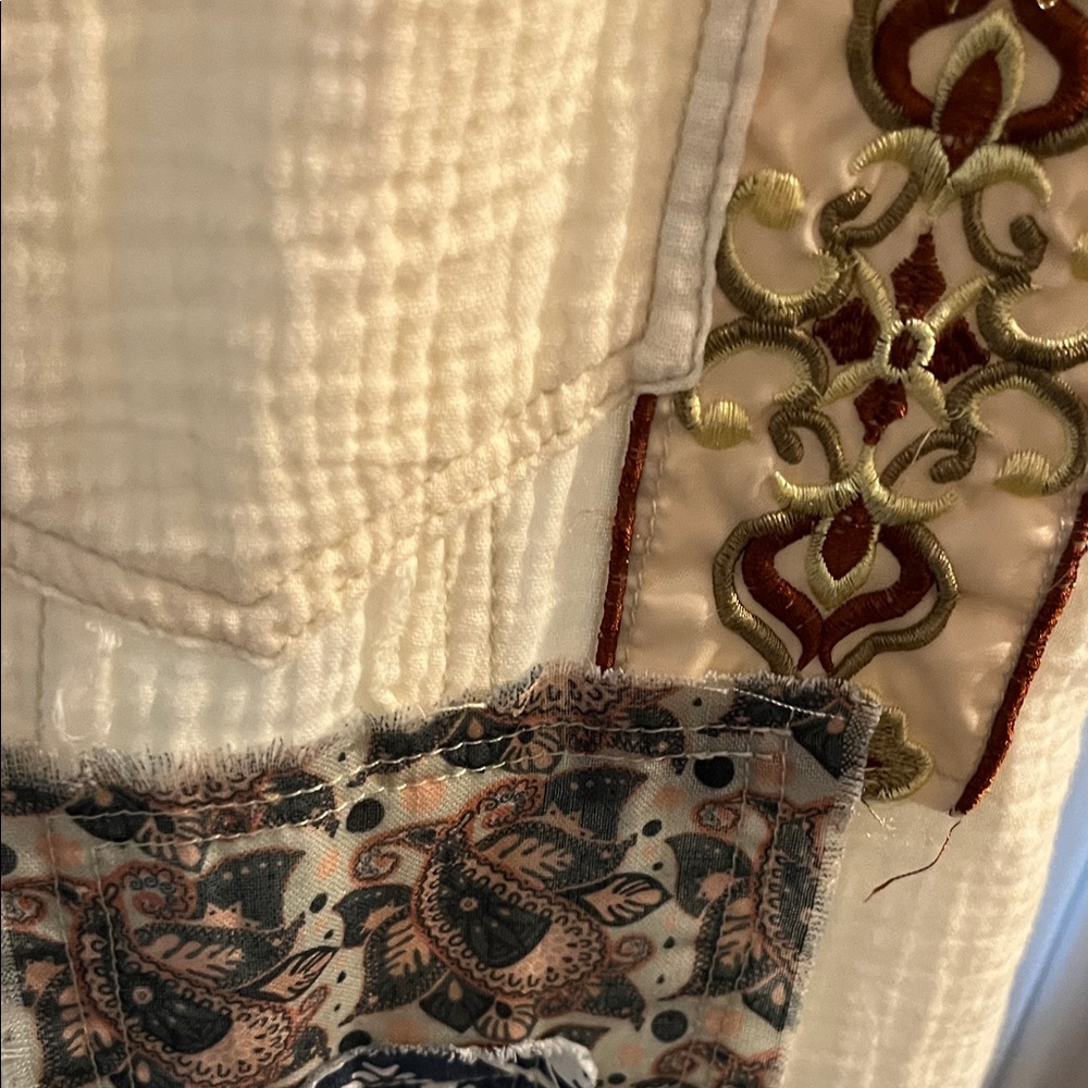 Pol Ivory And Multicolor Patchwork Mini Dress - image 8